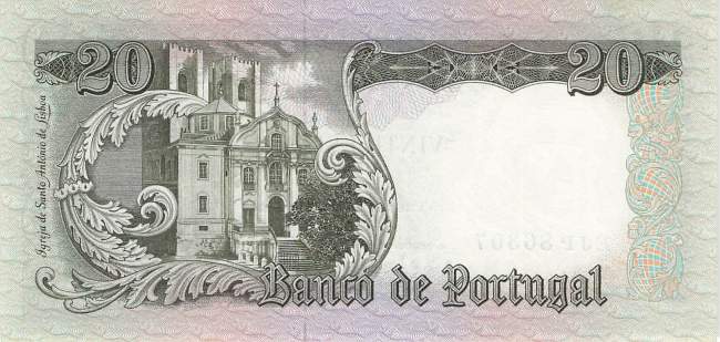 20 Escudos 26.5.1964 p.167a-2